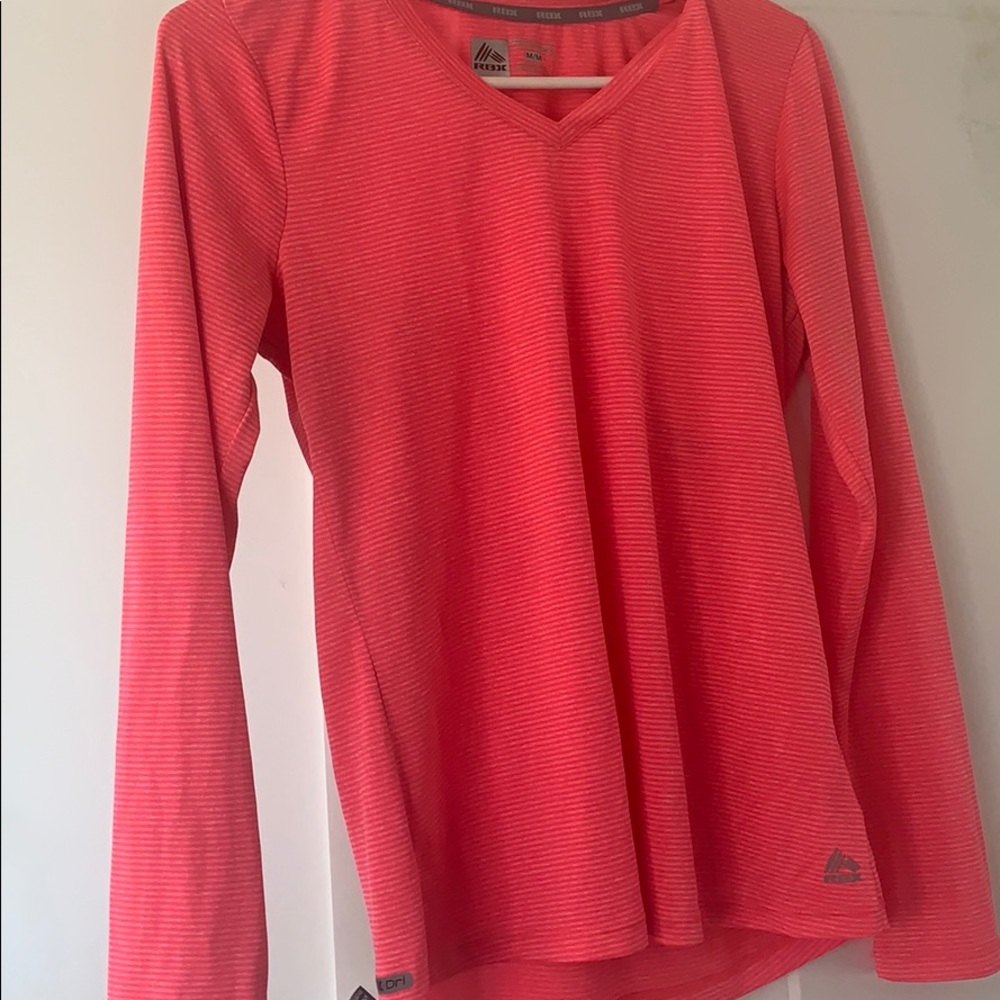 Long sleeve pink running shirt